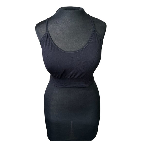 Pro-Fit Seamless Black Sports Bra XL Adjustable Straps Lightweight - Picture 1 of 6